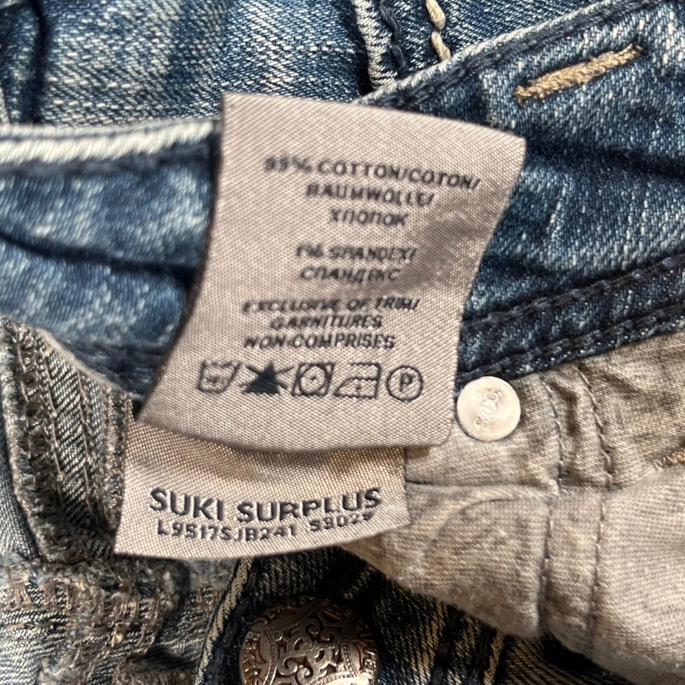 Silver Jeans Suki Surplus Bootcut Jeans Women 30 Blue Thick Stitch Flap Pocket - Picture 10 of 10